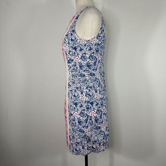 Lilly Pulitzer Delia Indigo Star Crush Print Vintage Dobby Shift Dress 6 - Picture 8 of 13